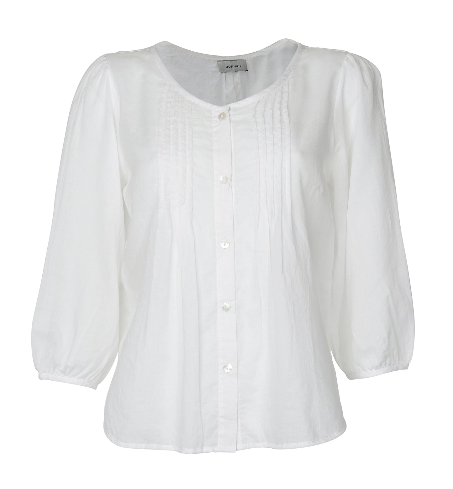 Cotton white pintuck shirt