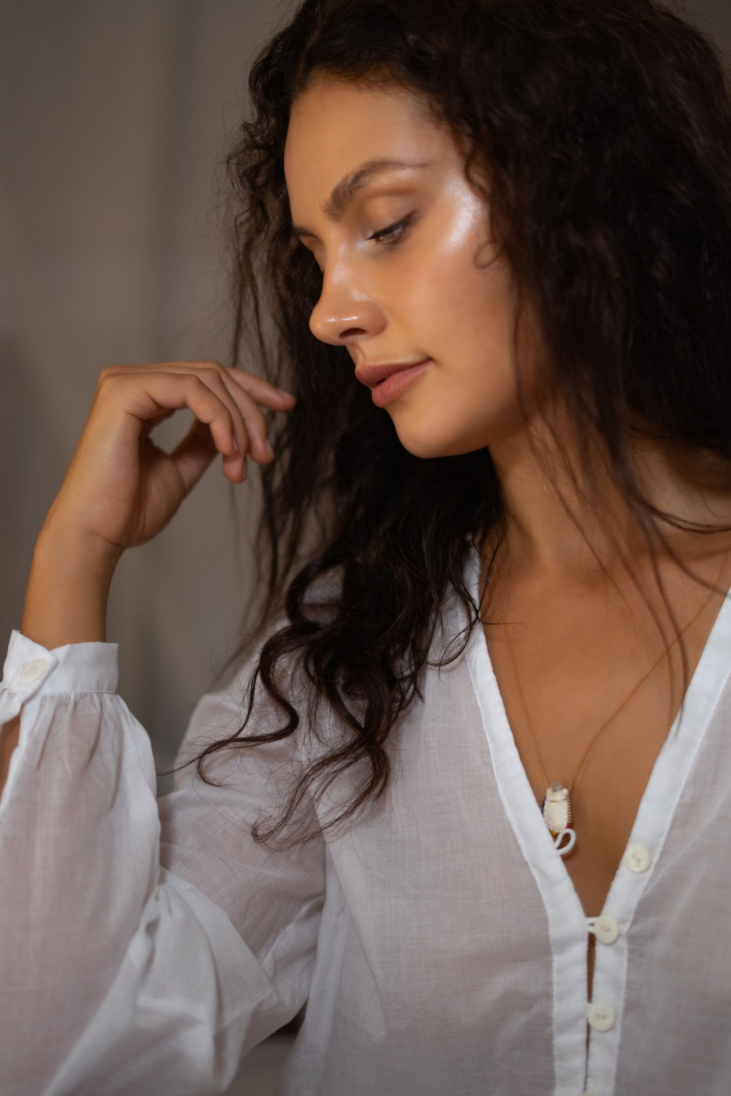 White Cotton Boho Blouse | Alex