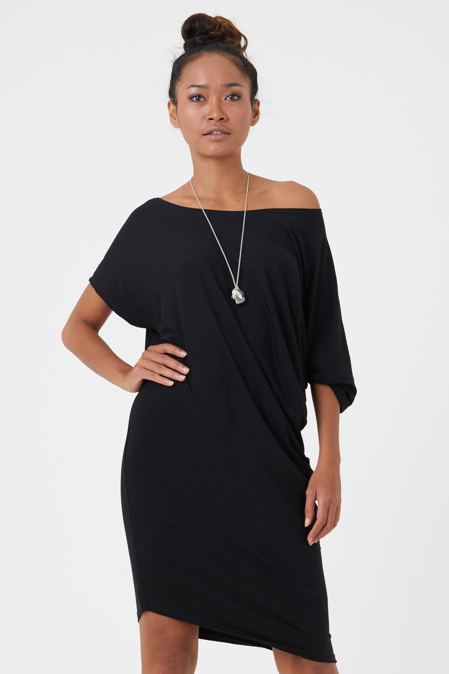 Women's Black Jersey Dress Perfect for Expectant  Mums
