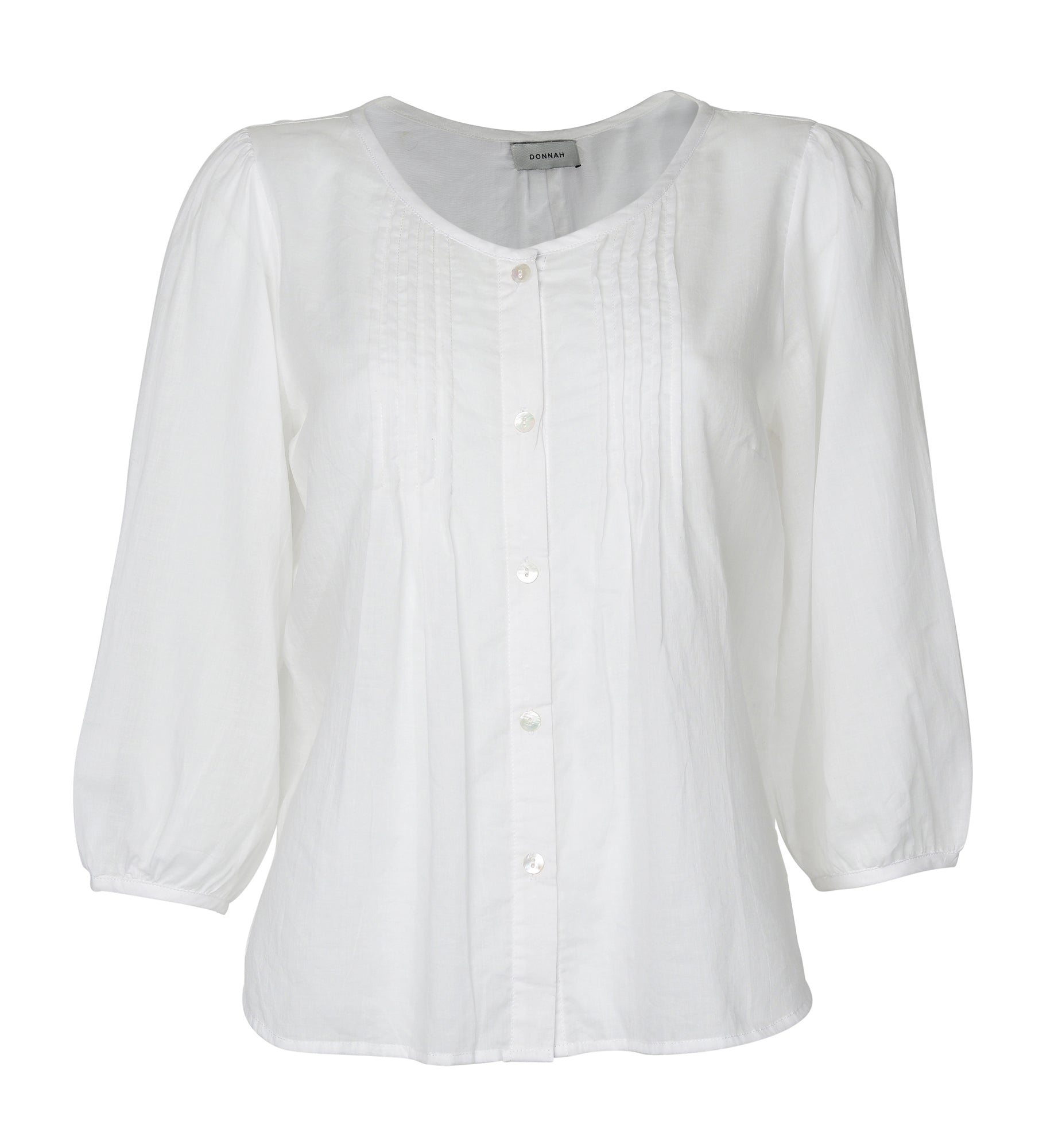 Cotton white pintuck shirt